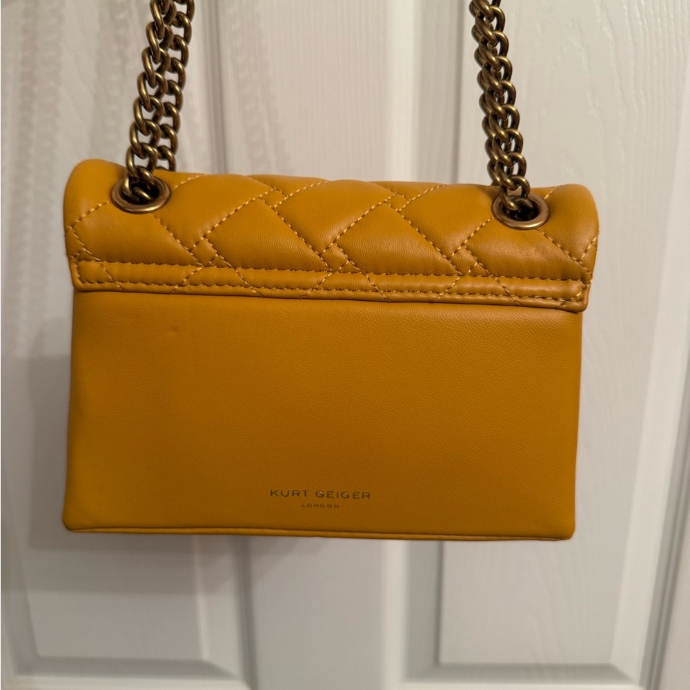 Kurt Geiger mini Kensington mistaré yellow bag - Picture 3 of 4